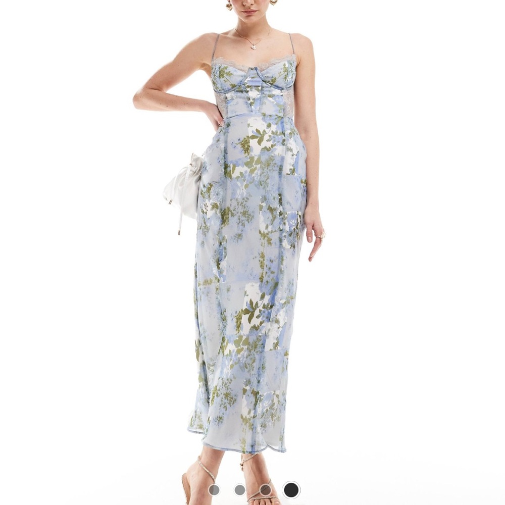 Floral Blue Maxi Dress